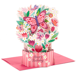 Butterfly Bouquet Musical 3D Pop-Up Birthday Card With Motion