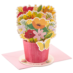 Beautiful You Flower Bouquet 3D Pop-Up Card