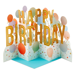 12.38" Jumbo Celebrate Big-Time 3D Pop-Up Birthday Card
